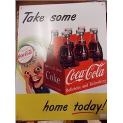 MEMORABILIA - METAL SIGN - COCA-COLA