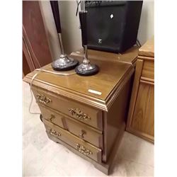 PINE NIGHT STANDS - 3 DRAWERS - 2 TTL