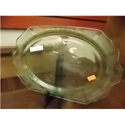 GREEN DEPRESSION GLASS DISH