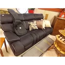 LIKE NEW BLACK RECLINING SOFA NO CORD