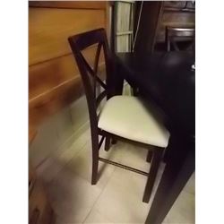 MAHOGANY BAR HEIGHT CHAIRS - 4 X BID
