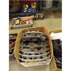 BOX OF HUB CAPS