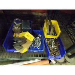BINS OF ASSORTED HARDWARE- 4 TTL