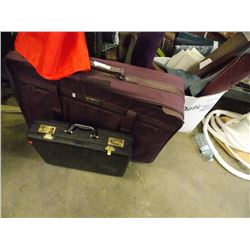 PURPLE SUIT CASE & BRIEF CASE