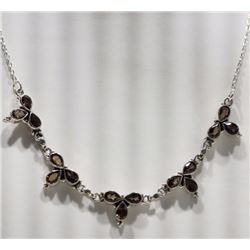 NECKLACE - GARNET IN STERLING SILVER SETTING - RETAIL ESTIMATE $600