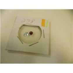 GEMSTONES -  2TTL - GARNET (ROUND) & WHITE TOPAZ(ROUND)