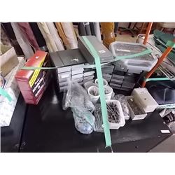 LOT OF TOP OF CUPBOARD - BINS & MORE