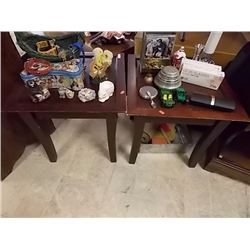 MAHOGANY END TABLES - 2 TTL