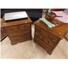 Image 1 : PINE NIGHT STANDS - 3 DRAWERS - 2 TTL