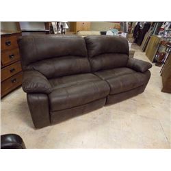 DOUBLE LEATHER RECLINING SOFA - FROM ESTATE