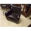Image 1 : LEATHER STYLE CHAIR - BROWN