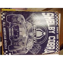 AUTOMOBILIA MEMORABILIA - METAL SIGN - SHELBY COBRA