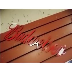 BREWER'S MEMORABILIA -HEAVY METAL SIGN - BUDWEISER