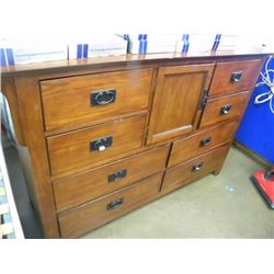 MAHOGANY SIDE BOARD - 9 DRAWER