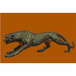 Cheetah Leopard Bronze Sculpture