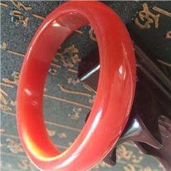 Natural Chinese Jade Orange/Red  Bangle