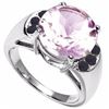 Natural Pink Amethyst & Sapphire Ring