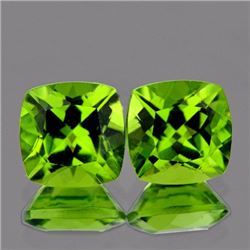 Natural Cushion Peridot Pair 7.00 MM - VVS