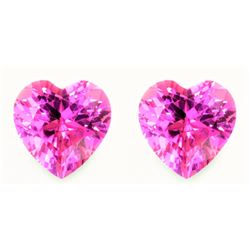 Natural Baby Pink Heart Sapphire Pair 2.25 Carats - VVS