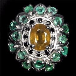 Natural Sapphire & Emerald  Ring