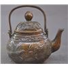 Antique Chinese Fengshui Bronze Dragon Phoenix Tea Pot