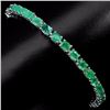 Image 1 : Natural Oval  Green Emerald 57 Cts Bracelet