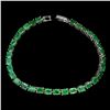 Image 2 : Natural Oval  Green Emerald 57 Cts Bracelet