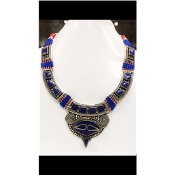 Tibet Natural Stone Tribal Queen Royal Necklace