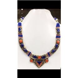 Tibet Natural Stone Tribal Queen Royal Necklace
