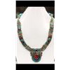 Image 1 : Tibet Hand Made Turquoise, Coral, Lapis Lazuli Necklace