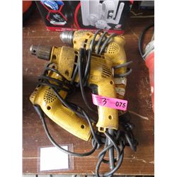 3 DeWalt Drills