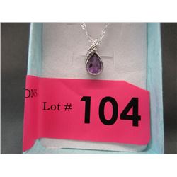 1.25 CT Diamond & Amethyst Necklace