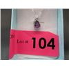 Image 1 : 1.25 CT Diamond & Amethyst Necklace