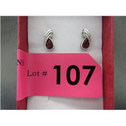 New Garnet & Diamond Earrings