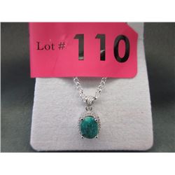 1.9 CT Emerald & Diamond Necklace