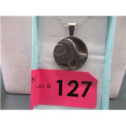 Sterling Silver First Nations "Salmon" Necklace