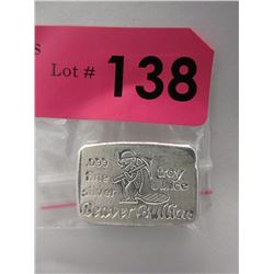 Rare Over Pour Limited Edition Silver Bullion Bar