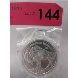 1 Oz. .999 Fine Silver Buffalo Zombie Buck Round