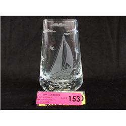 Vintage Signed & Dated Swedish Art Glass Vase