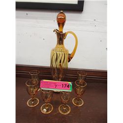 Vintage Bohemian Crystal Decanter Set