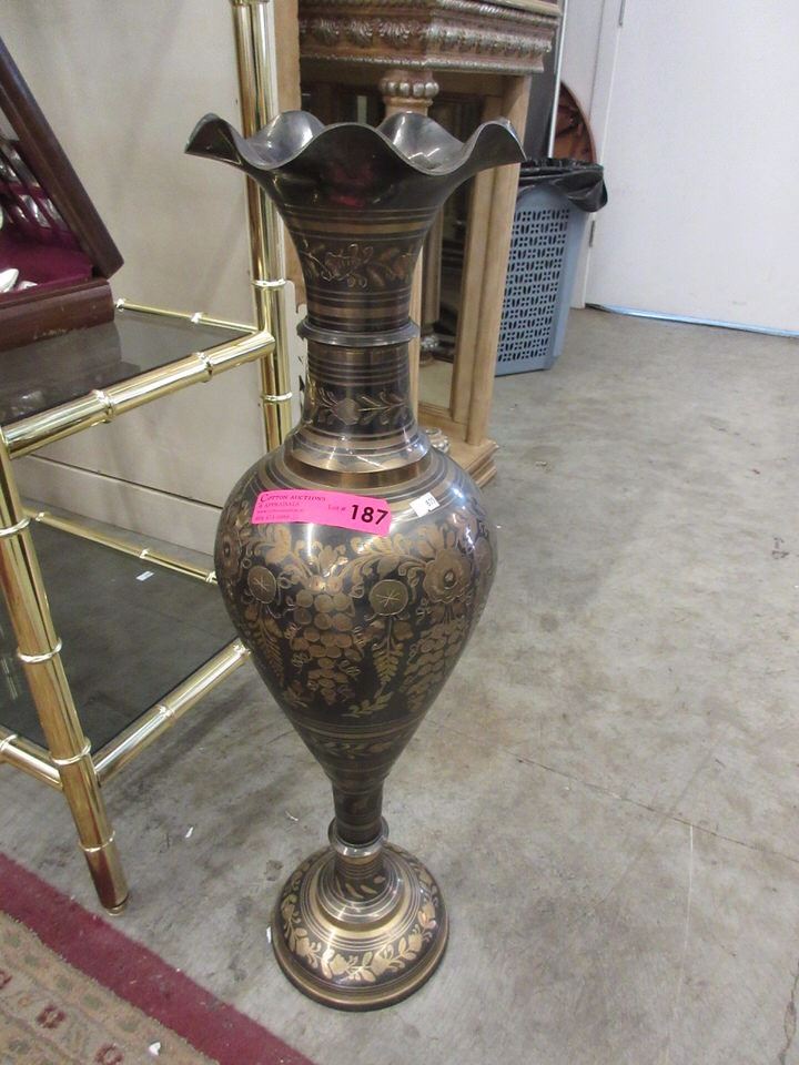Blackened Brass Floor Vase Blackened Brass Floor Vase i