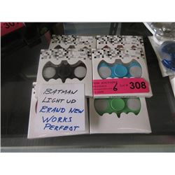 6 New Illuminated Bat Man Fidget Spinners