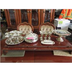 17 Pieces of Silver Plated Serve Ware