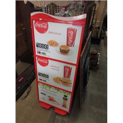 Metal Framed Coca-Cola Advertising Board
