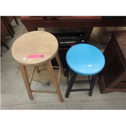 2 Wood Stools