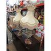 Image 1 : Pair of Brass & Glass Drop Lamps