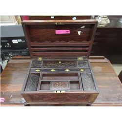 Brass Embossed Writing Box dated 1945