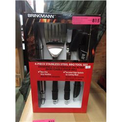 4 Piece Stainless Steel Barbecue Tool Set