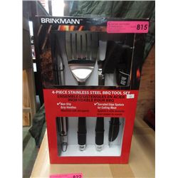 4 Piece Stainless Steel Barbecue Tool Set