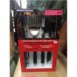 4 Piece Stainless Steel Barbecue Tool Set